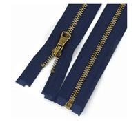 Two Way Zipper 2-10Pcs 5# Bronze Metal Zippers 40-80cm Open-End Zipper for Sewing Clothes Zip Garment Jacket Zips Repair Kit Tailor Accessories for Jackets(Blue2,NO5-50CM_5PCS)