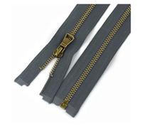 Two Way Zipper 2-10Pcs 5# Bronze Metal Zippers 40-80cm Open-End Zipper for Sewing Clothes Zip Garment Jacket Zips Repair Kit Tailor Accessories for Jackets(DarkGary,NO5-70CM_8PCS)