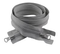 Two Way Zipper 2/5Pcs 80-150cm Sewing Zippers for Clothes Separating Zipper 5# Open-End Double Sliders Bags Zip(Grey,NO5-5PCS_90CM)