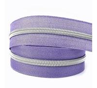 Two Way Zipper 2pc 1-5M 5# Nylon Zipper Tape with Zippers Slider for Bag Clothing Coil Zips Pulls Decoration Zip Repair Kit DIY Sewing Accessories(Grey,5Meters)