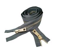Two Way Zipper 2pc 5# Zippers 80/100/120cm Two-Way Open-End Auto-Lock Double Sliders Teeth Zip for Jackets Coats DIY Sewing Accessories(Dark Grey,100cm)