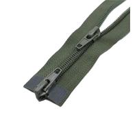 Two Way Zipper 5# Nylon Double-slider Zipper Sleeping Bag With Fine-tooth Clothing Top And Bottom Open With Tail Extended Length(Green-150cm)