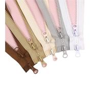 Two Way Zipper 5pcs Resin Zipper #5 Double-Ended Two-Way Colorful Down Jacket Outerwear Long Sleeping Bag Pull(Color-C-80cm)