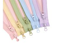 Two Way Zipper 5pcs Resin Zipper #5 Double-Ended Two-Way Colorful Down Jacket Outerwear Long Sleeping Bag Pull(Color-A-100cm)