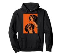 Two Weird Big-Eyed Beagles Horror Style Meme Creepy Pullover Hoodie