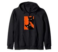Two Weird Boston terrier Horror Style Meme Creepy Zip Hoodie