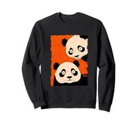 Two Weird Pandas Horror Style Cartoon Meme Creepy Sweatshirt