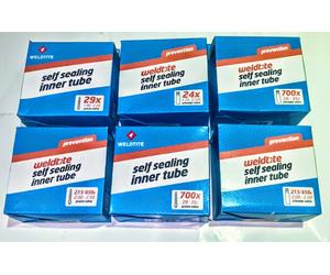 TWO Weldtite DR SLUDGE Self Seal Inner Tube Prevents Flat Tyres (Size Option)
