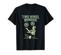 Two Wheel Wonder Cycling Humor Retro Design T-Shirt