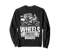 Two Wheels Endless Roads Motorcycle Biker Design Sweatshirt