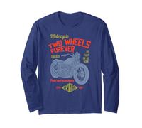 Two Wheels Forever Motorcycle Garage Retro Speed Fan Long Sleeve T-Shirt