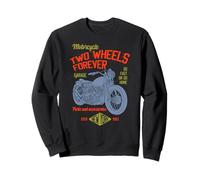 Two Wheels Forever Motorcycle Garage Retro Speed Fan Sweatshirt