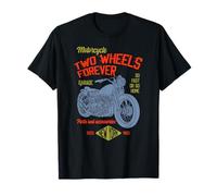 Two Wheels Forever Motorcycle Garage Retro Speed Fan T-Shirt