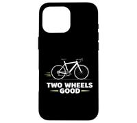 Two Wheels Good Minimalist Bike Humor Case for iPhone 16 Pro Max