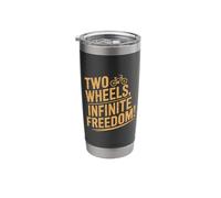 Two Wheels Infinite Freedom Cyclist Bicycle Cycling Stainless Steel Insulated Tumbler