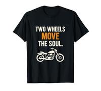 Two Wheels Move the Soul Moto Silhouette Biker novelty T-Shirt
