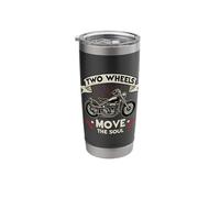 Two Wheels Move The Soul - Motorcyclist Chopper Biker Stainless Steel Insulated Tumbler