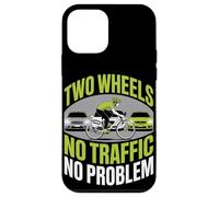 Two Wheels No Traffic No Problem Bike Commuting Case for iPhone 12 mini