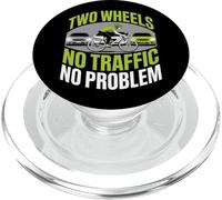 Two Wheels No Traffic No Problem Bike Commuting PopSockets PopGrip for MagSafe