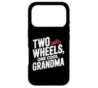 Two Wheels One Cool Grandma Motorcycling Ride Biker Case for iPhone 17 Pro