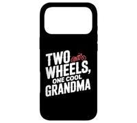 Two Wheels One Cool Grandma Motorcycling Ride Biker Case for iPhone 17 Pro Max