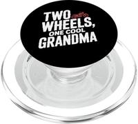 Two Wheels One Cool Grandma Motorcycling Ride Biker PopSockets PopGrip for MagSafe