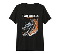 Two Wheels ONE Mission Mountain Biking Premium T-Shirt