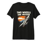 Two Wheels ONE Mission Mountain Biking Premium T-Shirt