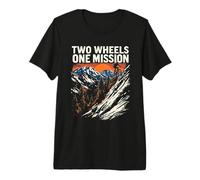 Two Wheels ONE Mission Mountain Biking Premium T-Shirt