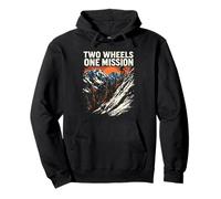 TWO WHEELS ONE MISSION Mountain Biking Pullover Hoodie