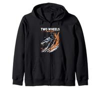 TWO WHEELS ONE MISSION Mountain Biking Zip Hoodie