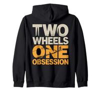 Two Wheels One Obsession Mountain Bike Zip Hoodie