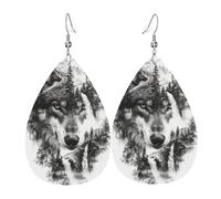 Two White Bears Are Being Fed By A Soldier Earrings Fun Earring Printed Dangle Earrings For Daily Women