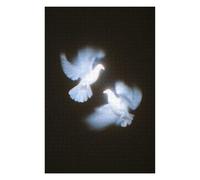 Two White Doves in Flight Classic Jigsaw Puzzle for Adults, 1000 PCS
