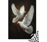 Two White Doves1000 Piece Impossible for Adults Games Gifts Kids Challenge JigsawOil Painting Style