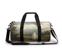 Two White Ghosts Hill River Classic Travel Gym Bag for Women Men Cylindrical Duffle Bag Sport Workout Bag with Shoulder Strap