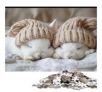 Two White Rabbits Wooden Jigsaw Puzzles 1000 Pieces for Adults Fun Toy Intellectual Game Home Decoration Stress Relief Education Game Premium & Durable 1000pcs (75x50cm)
