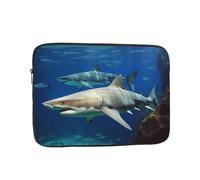 Two White Sharks Laptop Case 13 inch Shockproof Protective Notebook Case Water Resistant Computer Bag Carrying Computer Bag Portable Laptop Sleeve Briefcase for Men Women