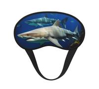 Two White Sharks Sleep Mask for Side Sleeper, Blackout Sleeping Eye Mask, Soft Breathable Eye Cover for Women Men Travel Eyeshade, Relaxing Zero Pressure Night Blindfold