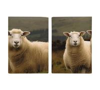 Two White Sheep Passport Holder, ID Card Protector Case Passport Holder with Slot Passports Travel Wallet Document Cover for Women And Men