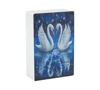 Two White Swans Cigarette Case Stylish Lightweight Pocket Holder Case for Smoke Waterproof Cigarette Dispenser Cigarettes Accessories for Outdoor Camping Hiking
