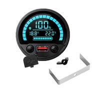 Two-Wire Battery Voltmeter Meter 8-100V, Blue Single USB Model | Digital Panel Voltage Gauge for Solar Setup, Electric Bike, Powered Equipment Checks