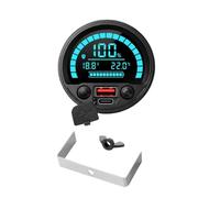 Two-Wire Battery Voltmeter Meter 8-100V, Blue USB and TC1 | Digital Panel Voltage Gauge for Solar Setup, Electric Bike, Powered Equipment Checks