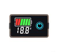 Two-Wire LED Digital Voltmeter DC 8-100V Battery Monitor with Touch Switch Reverse Polarity Protection(White)