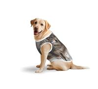 Two Wolves in The Snow Dog Pure Cotton Tshirts for Medium & Large Dogs,Breathable Stretchy Tank Top Sleeveless Vest Tee Shirt