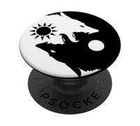 Two Wolves Inside/Yin Yang Wolf/Psychology Ego PopSockets Adhesive PopGrip