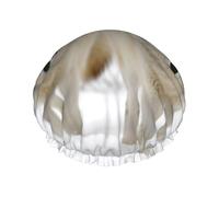 two wolves walking in the snow Shower Cap for Women Men, Adjustable Reusable Shower Bonnet Double Layer Waterproof Bath Caps, EVA Lining, Elastic Band Hair Cap for All Hair Lengths