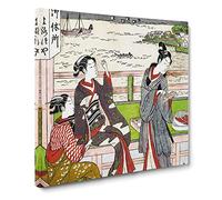 Two Women at a Teahouse by Harunobu Suzuki Canvas Print | Gallery Wrapped 30mm Frame Wall Art | 14x14 inches | Ready to Hang | Modern People Picture | Living Room Bedroom Lounge Office