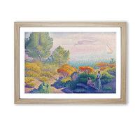 Two Women by The Shore by Henri-Edmond Cross Framed Print | A2 Oak Framed Wall Art | Ready to Hang | Modern Religious Picture | Living Room Bedroom Lounge Office