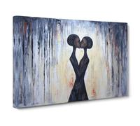 Two Women in Love Action Canvas Print for Living Room Bedroom Home Office Décor, Wall Art Picture Ready to Hang, 30x20 Inch (76x50 cm)